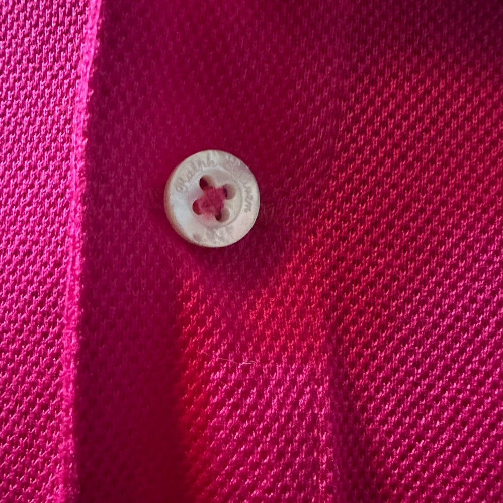 Ralph Lauren Purple Label Italy Women Magenta 3 button 100% Cotton Polo Shirt S - Picture 10 of 10